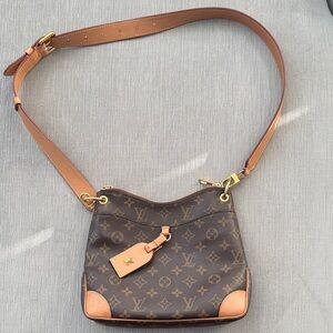 Louis Vuitton Monogram Odeon PM Natural Shoulder Bag. Some minor wear as shown